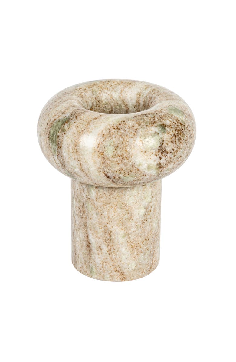 Storied Home Round Marble Tealight Holder, Beige, Main, color, Beige