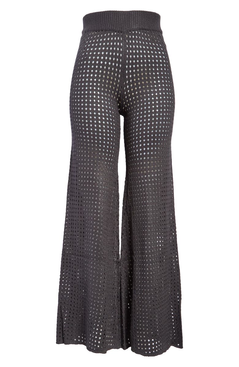 Elan Pointelle Mesh Wide Leg Cover-Up Pants, Alternate, color, 
