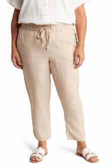 Caslon® Tulip Hem Linen Pants