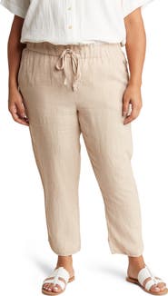 Caslon® Tulip Hem Linen Pants