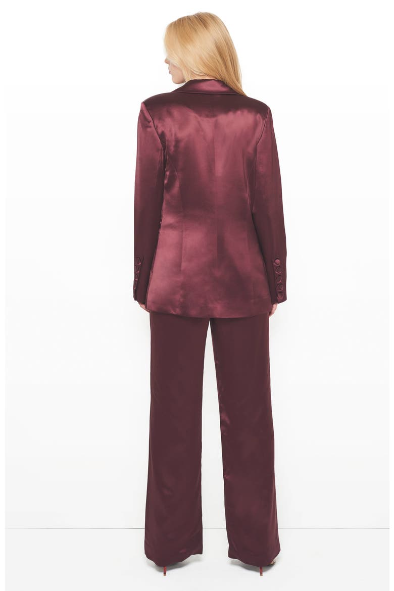 Collins Satin Boyfriend Blazer, Alternate, color, Decadent Wine