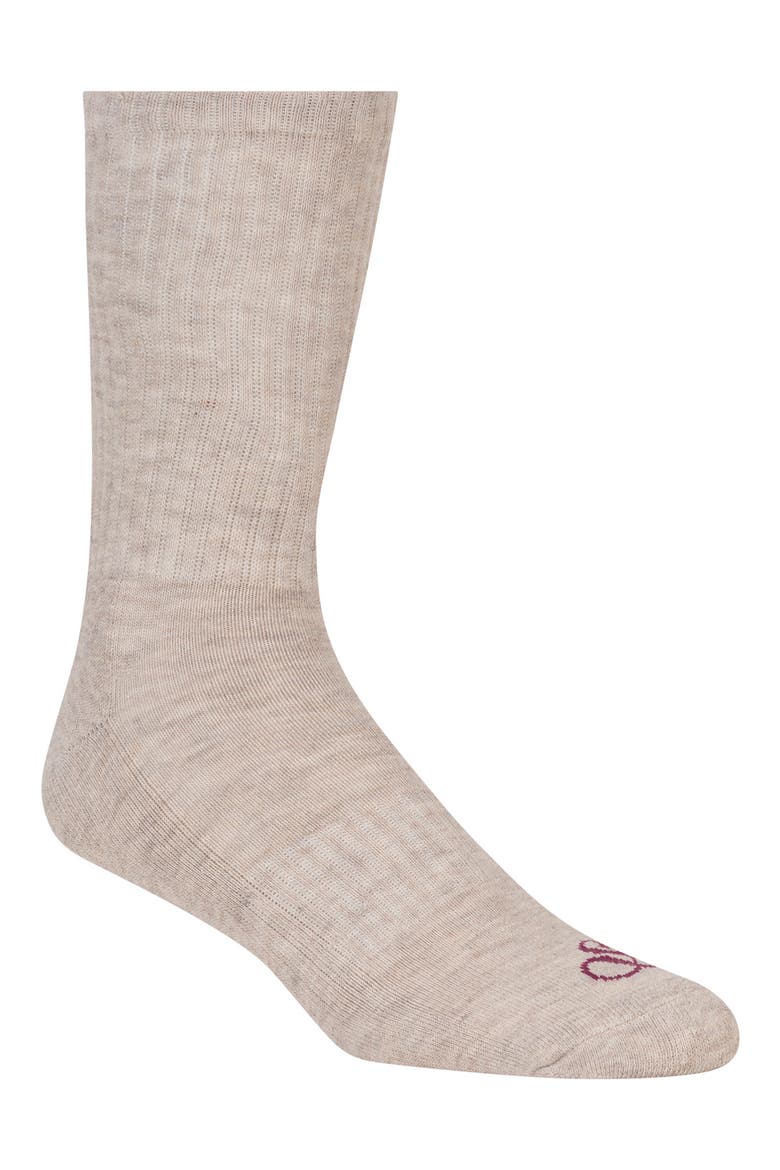 6-Pack Half Terry Crew Socks, Alternate, color, IVORY