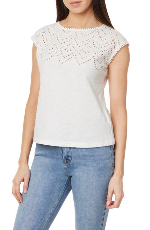 Eyelet Embroidered T-Shirt