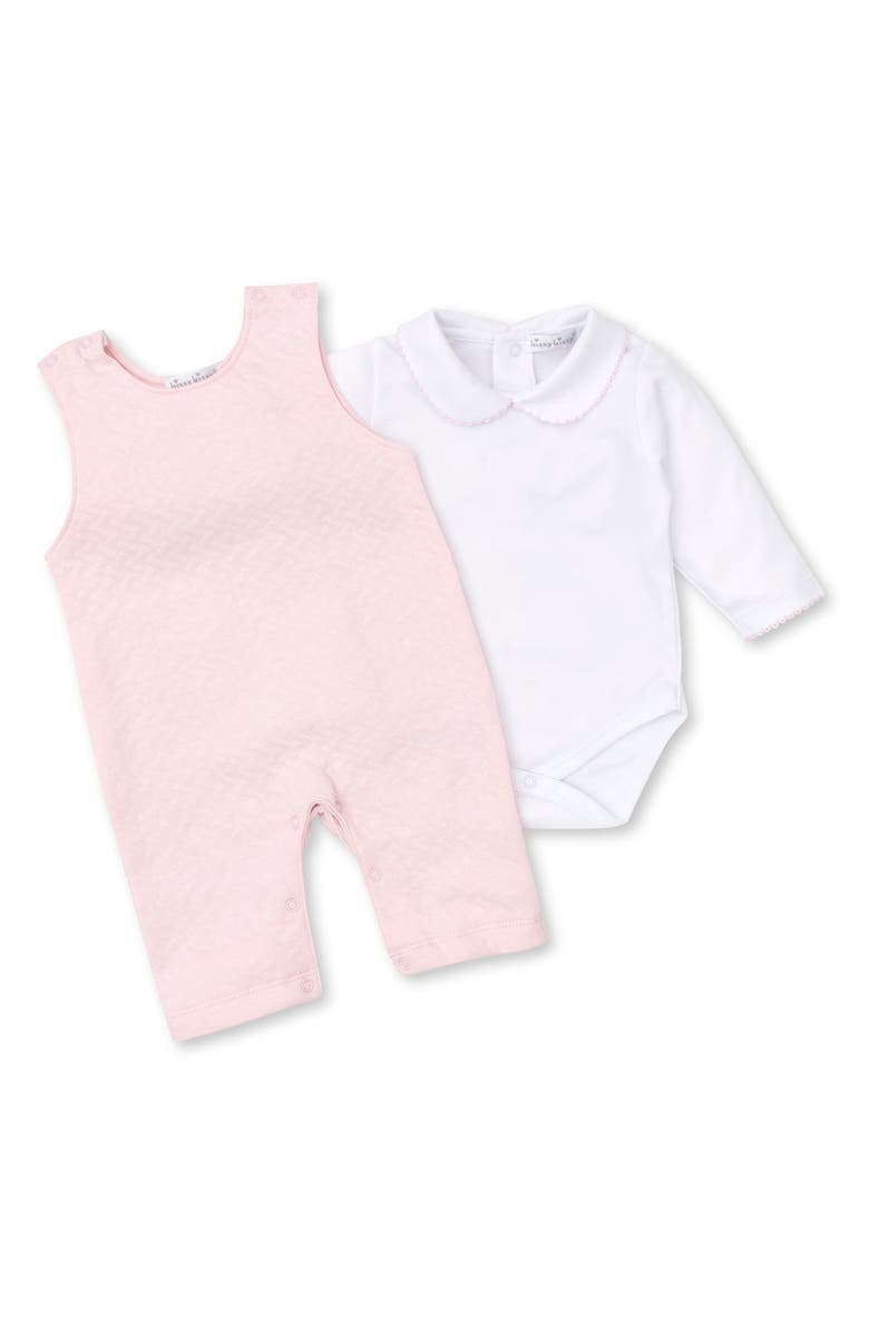 Kissy Kissy Cotton Bodysuit & Jacquard Romper Set, Main, color, 