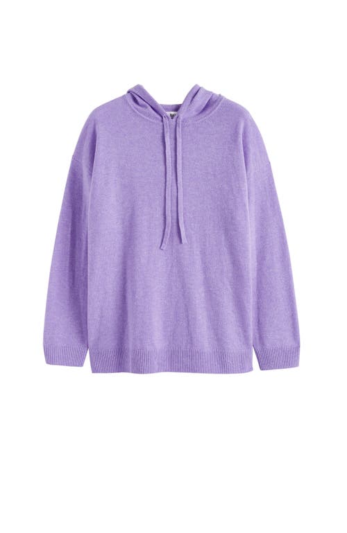 Chinti & Parker Wool Cashmere Blend Relaxed Hoodie Sweater In Lilac Melange