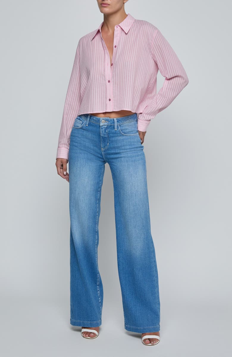 L'AGENCE Clayton Wide Leg Jeans, Alternate, color, Getty
