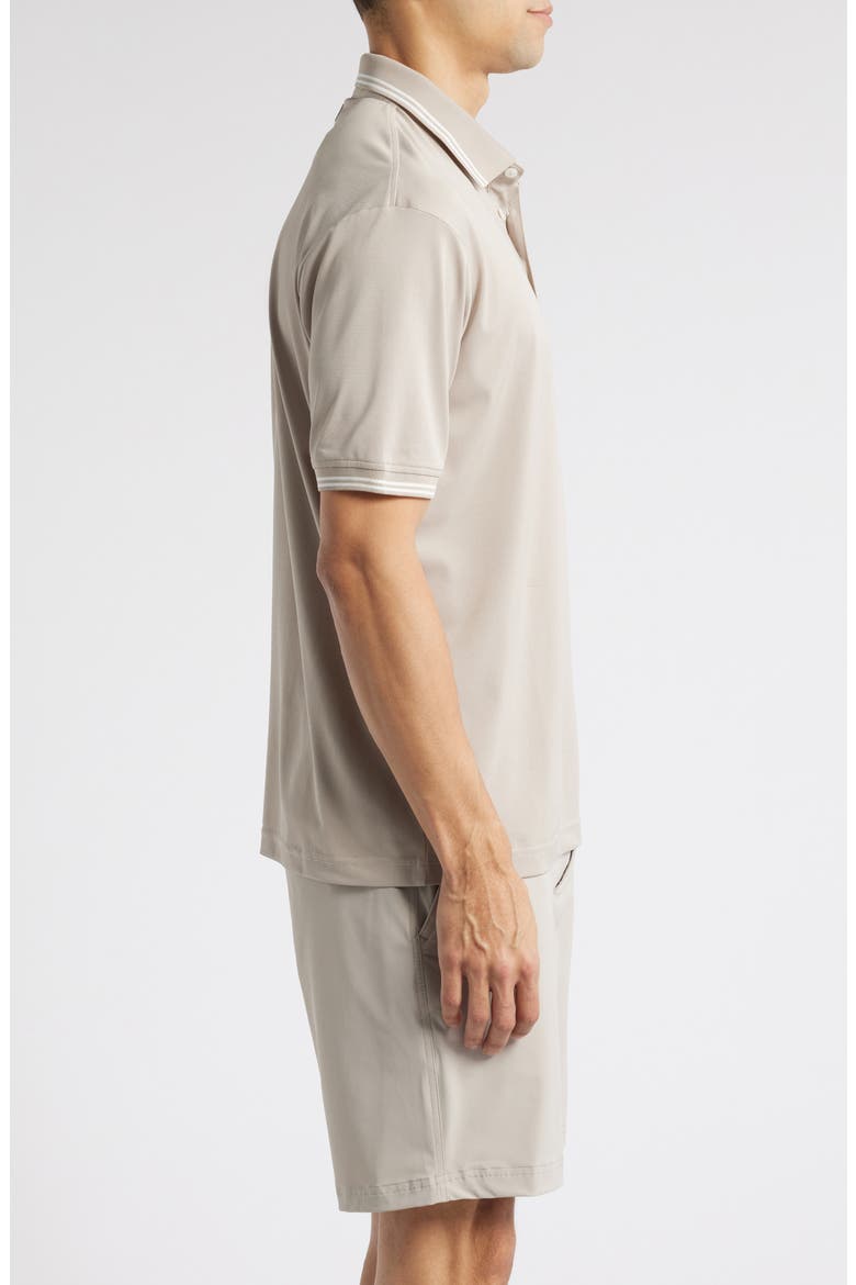Thatcher Tipped Performance Polo, Alternate, color, TAN