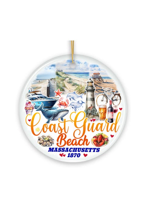 Coast Guard Beach Massachusetts 1870 Round Ornament