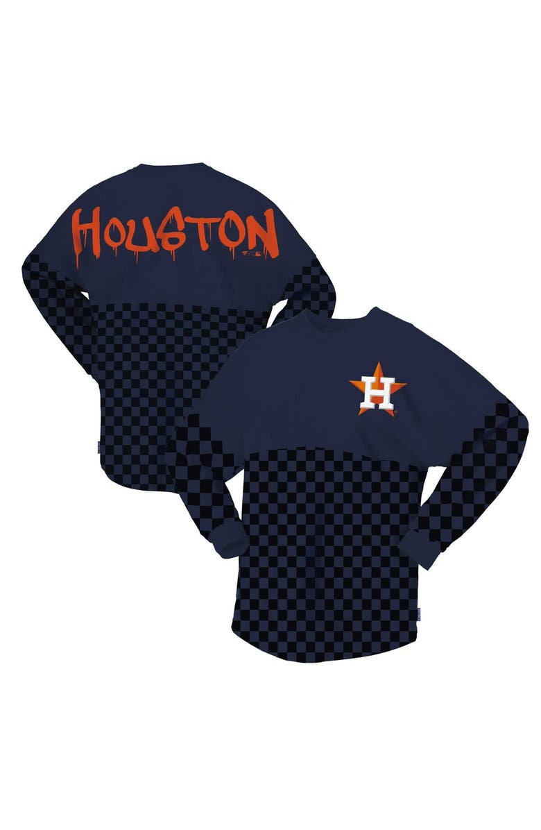 FANATICS Women's Fanatics Branded Navy Houston Astros Checker Print Long Sleeve T-Shirt, Alternate, color, 