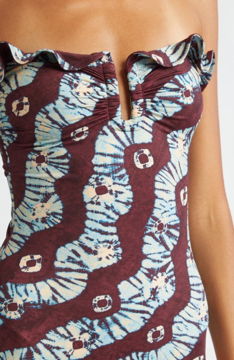 Ulla Johnson Menorca Strapless One-Piece Swimsuit, Alternate, color, 