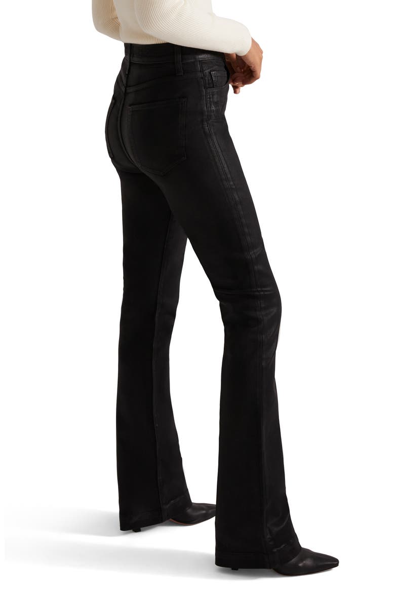 The Valentina Coated Bootcut Jeans, Alternate, color, OBSIDIAN