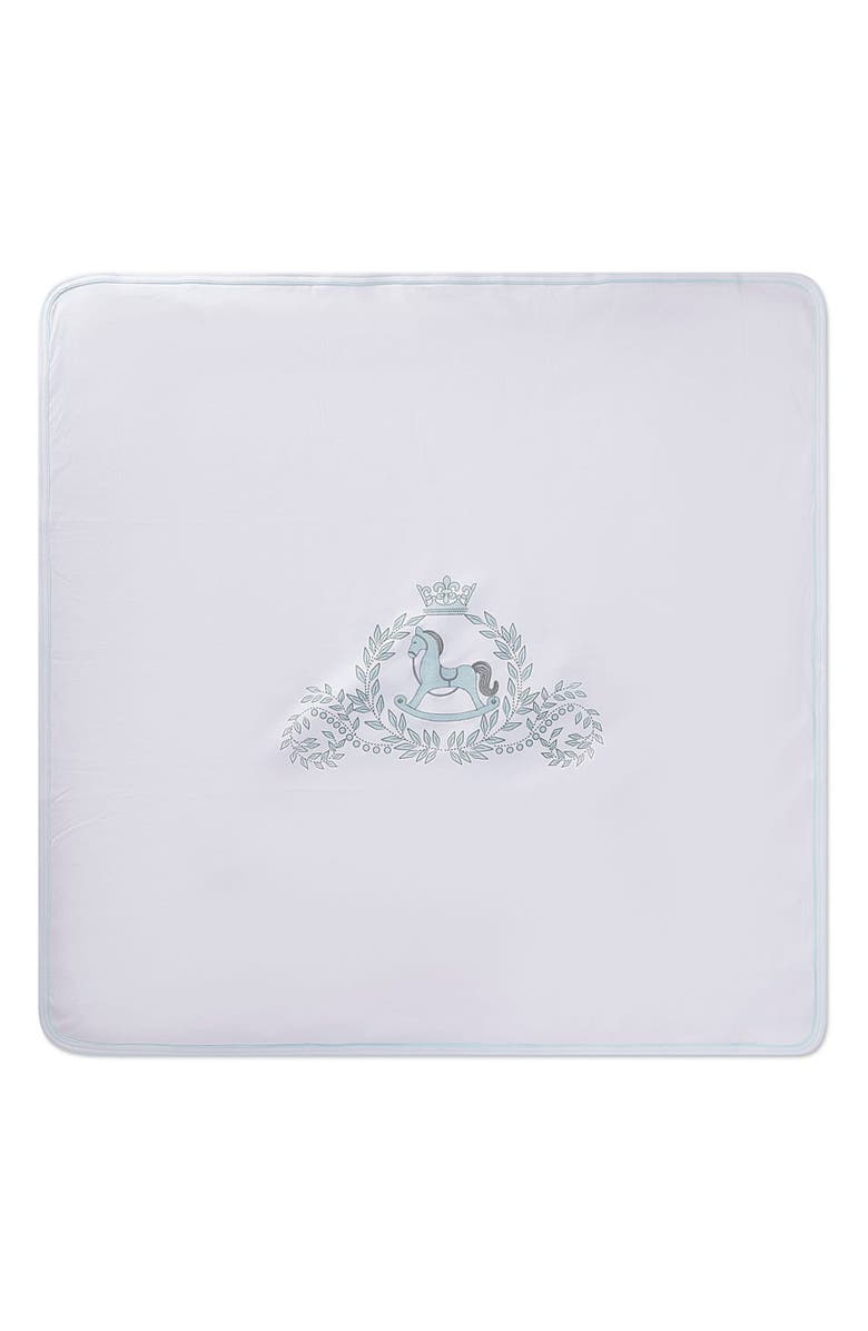 MiniMoi 3 Piece Baby Pima Cotton Footie Set, Alternate, color, Pearl Blue