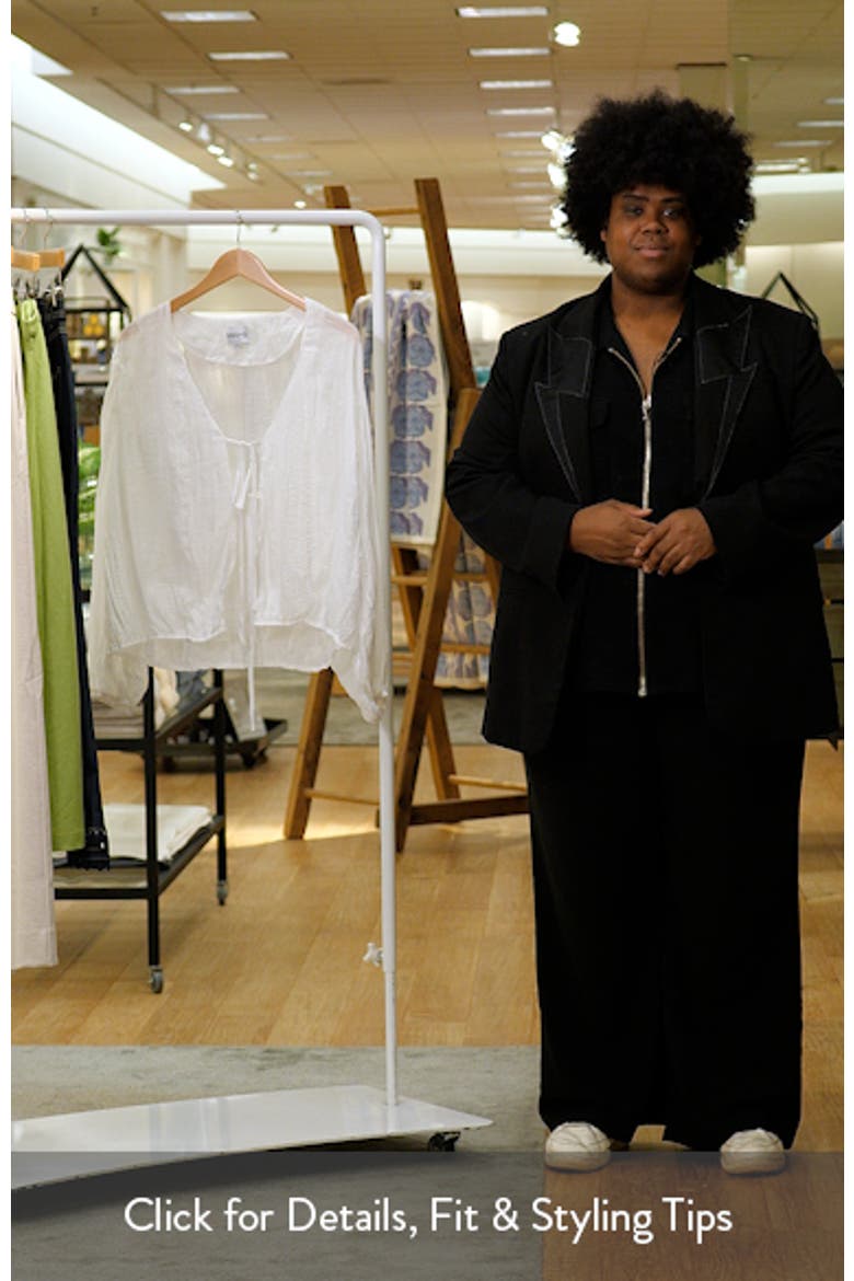 Brandi Oversize Crinkle Tie Front Top video