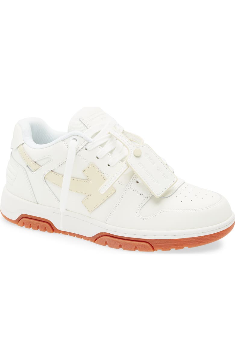 Off-White Out Of Office Leather Sneaker, Main, color, Beige And White