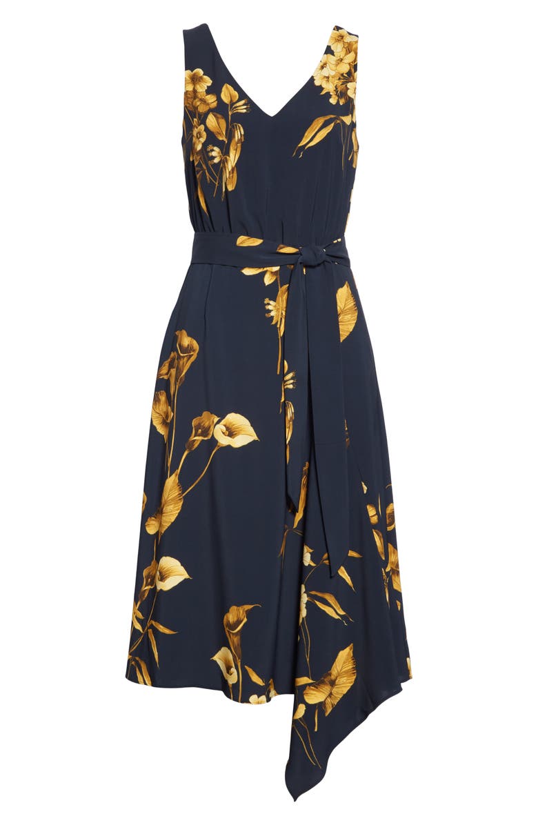 Ted Baker London Ritta Floral Ruffle Midi Skirt, Alternate, color, 