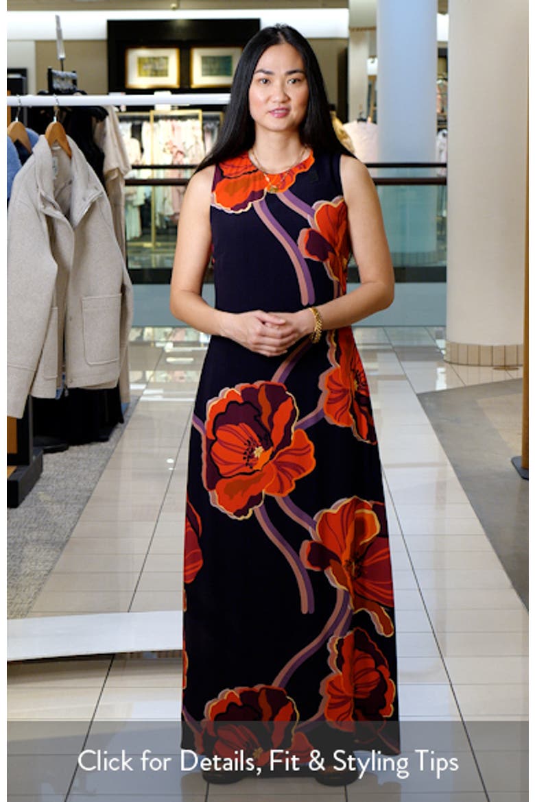 Iris Floral Print Sleeveless Maxi Dress video