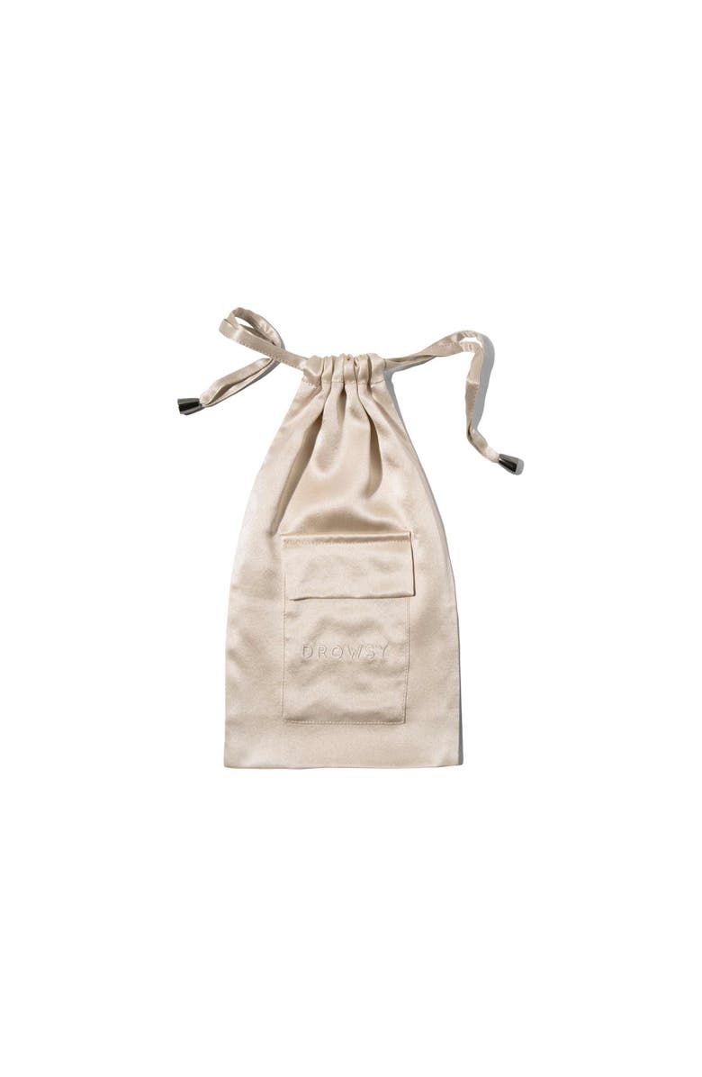 Drowsy Sleep Co. Silk Carry Pouch, Alternate, color, Dusty Gold