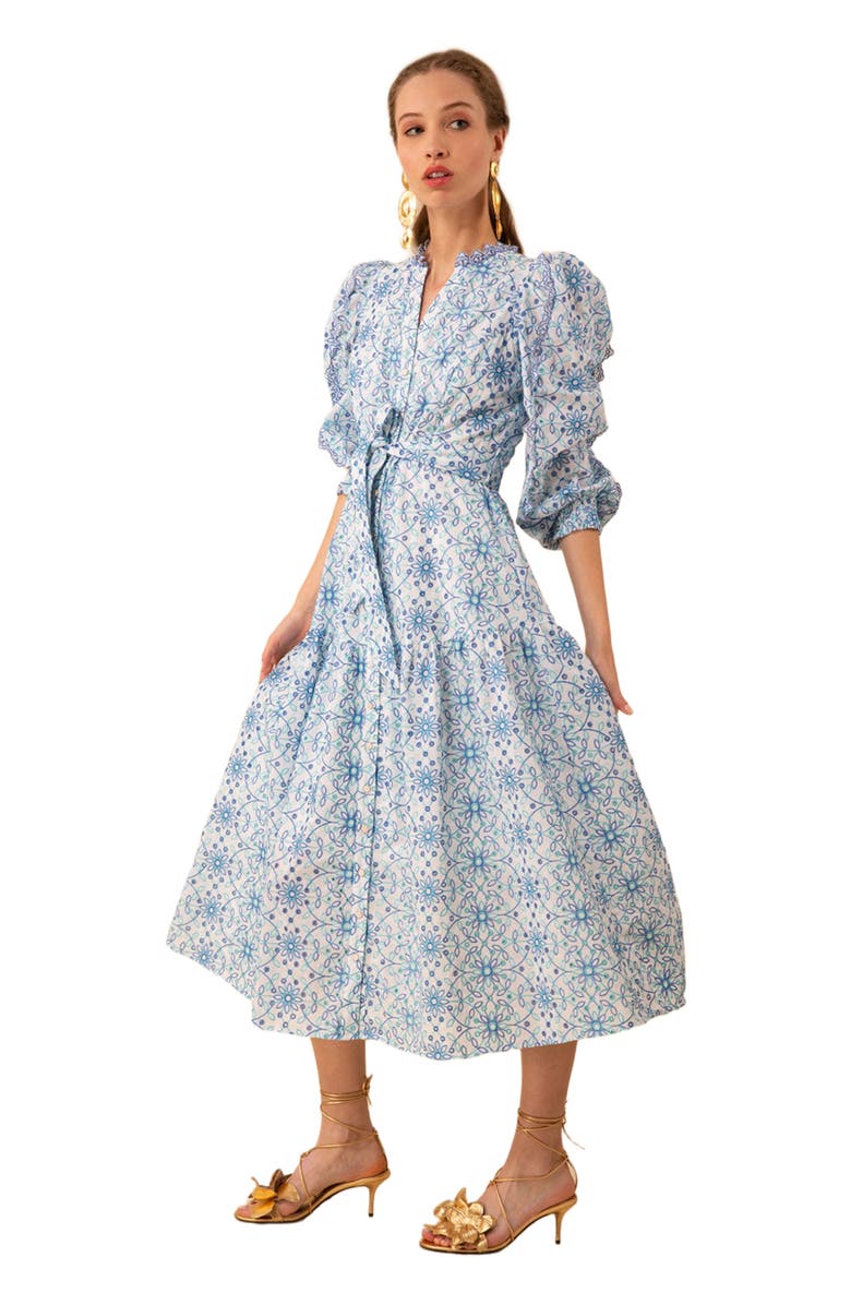 Hale Bob Valerie Eyelet Maxi Dress, Main, color, 