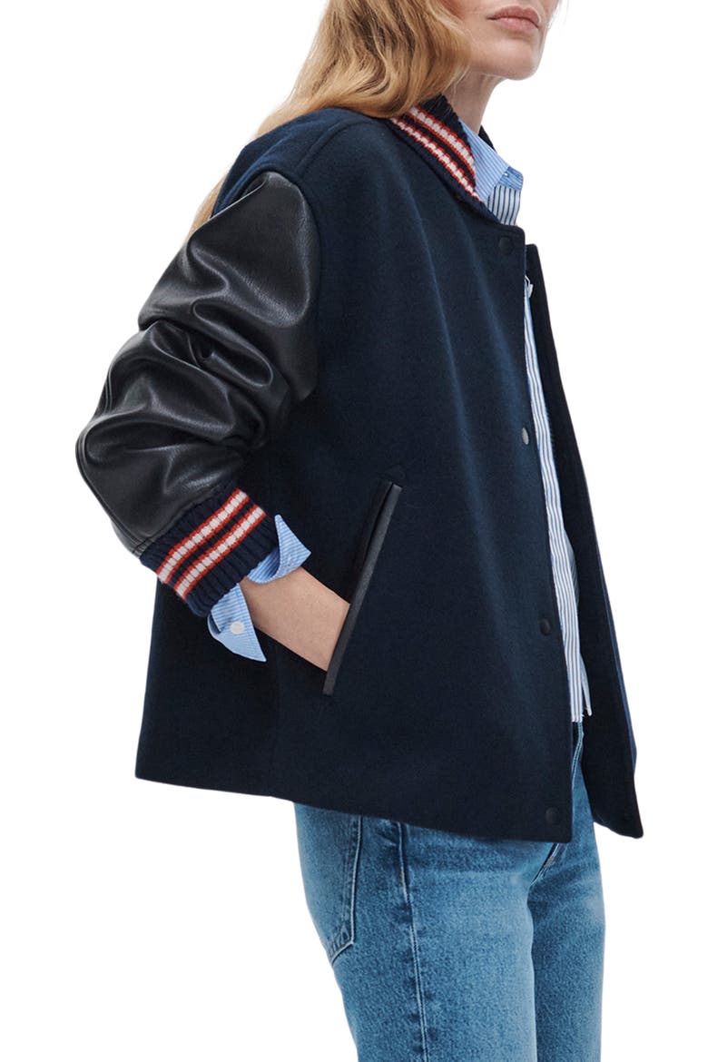Scarlet Varsity Jacket, Alternate, color, SALUTE