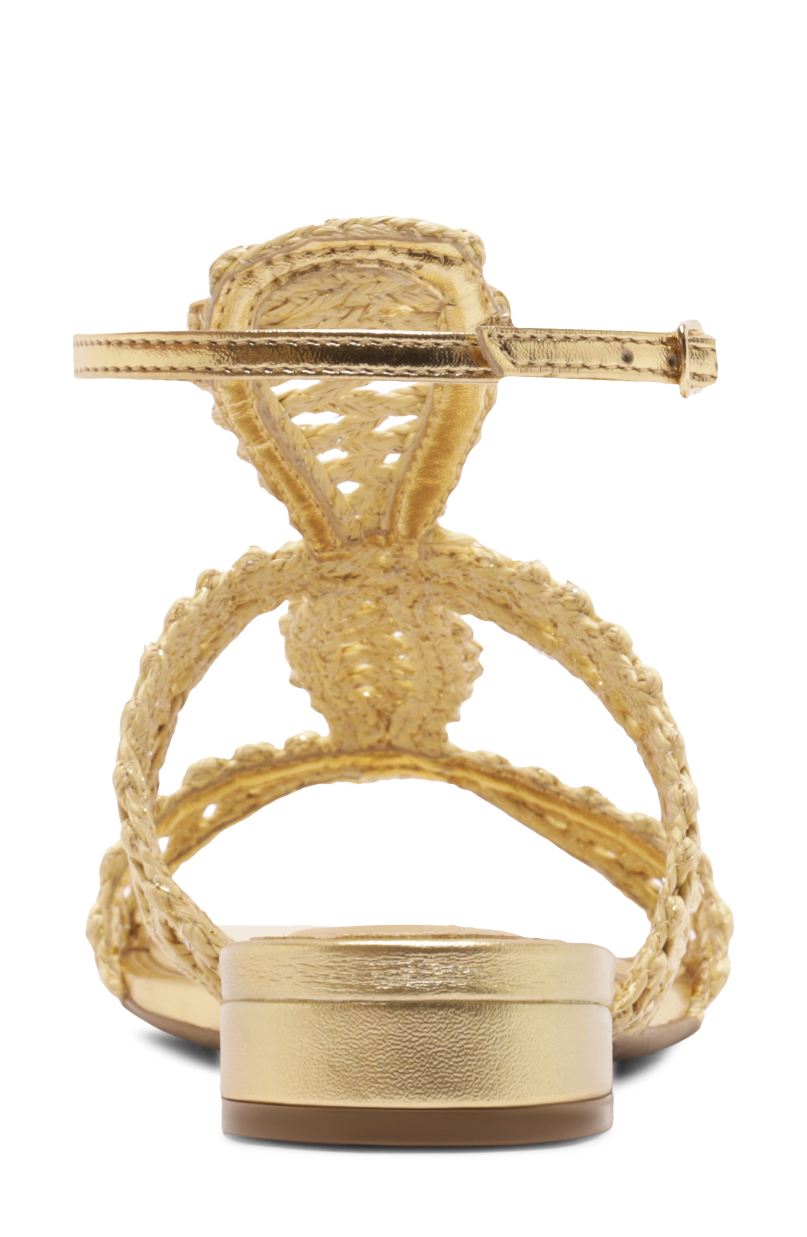 Arezzo Ciara Ankle Strap Sandal, Alternate, color, Natural Gold