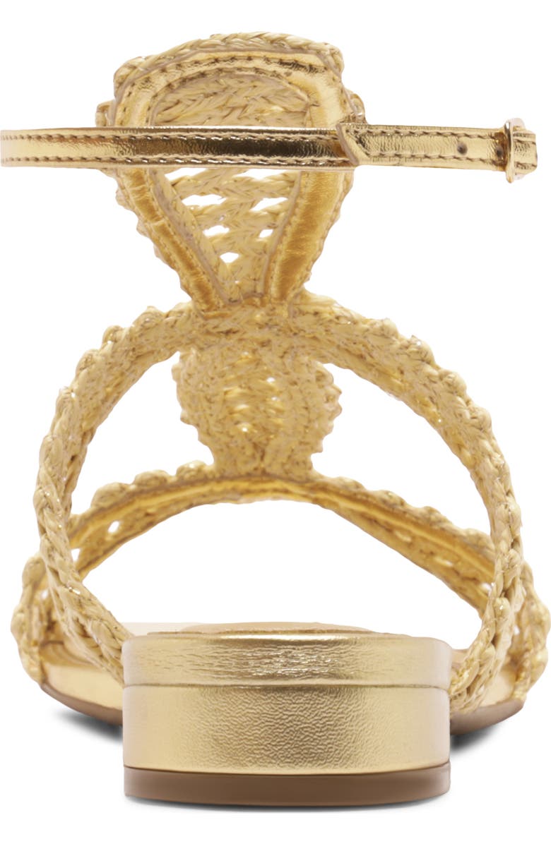 Arezzo Ciara Ankle Strap Sandal, Alternate, color, Natural Gold