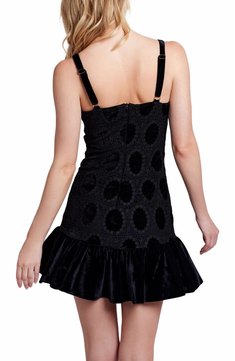 PatBO Velvet Lace Sleeveless Mini Dr, Alternate, color,