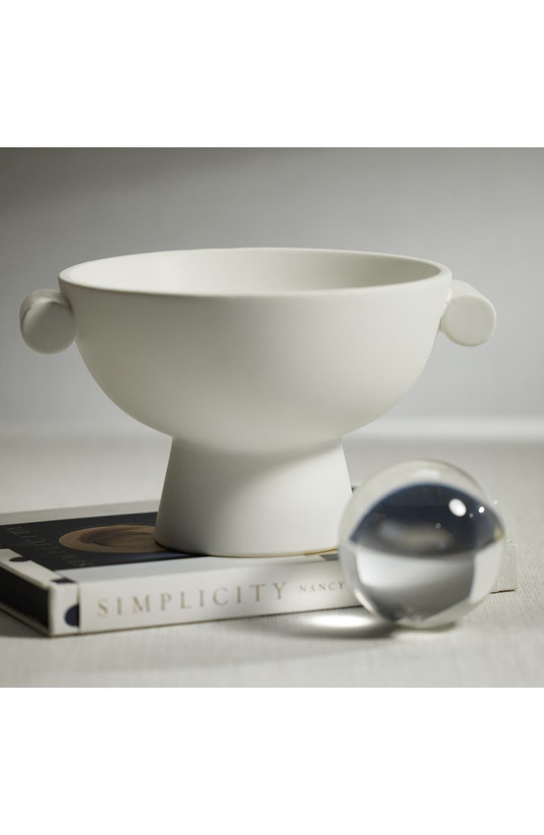 Zodax Braga Matte Ceramic Bowl, Alternate, color, White