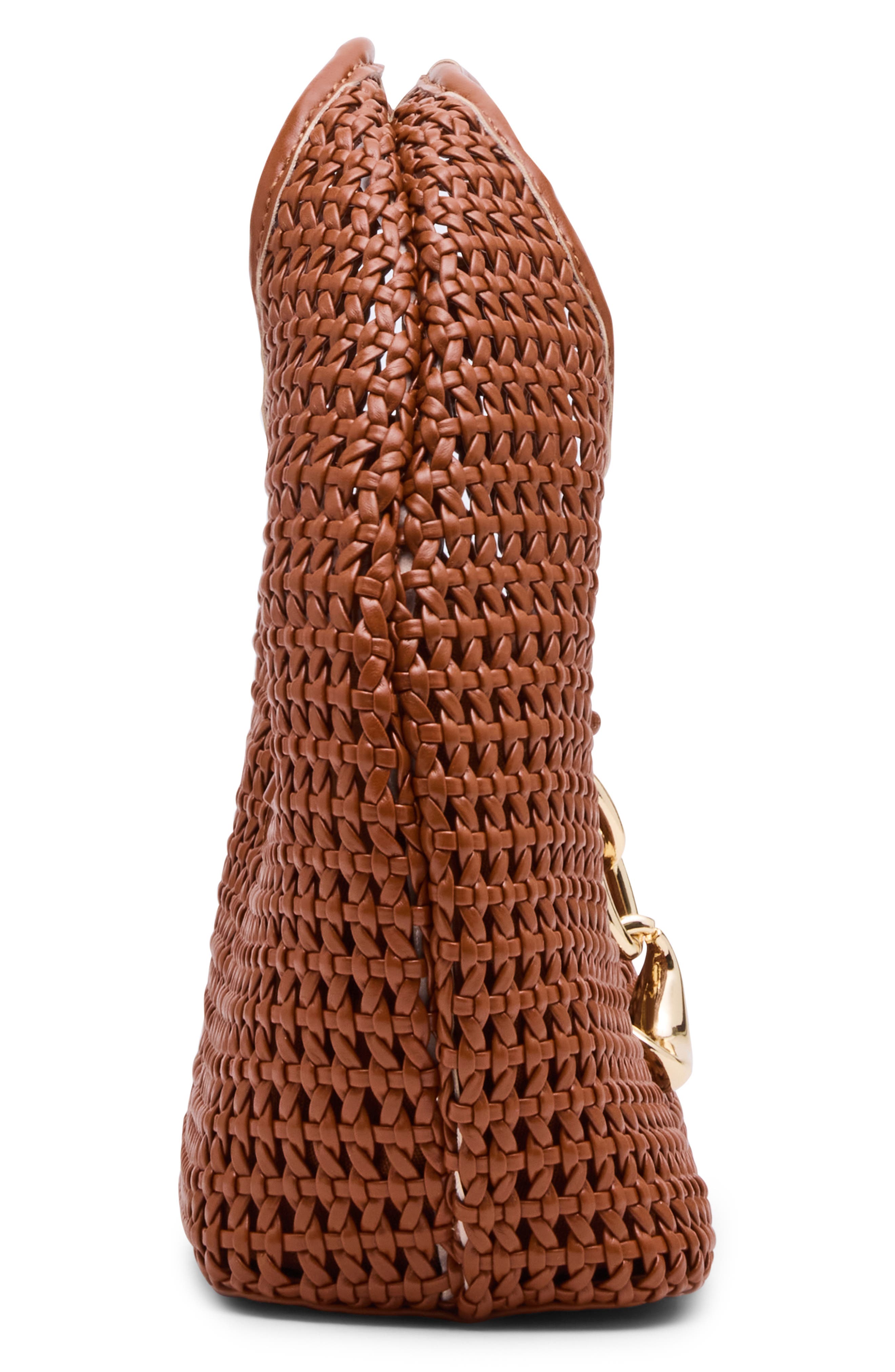 Dolce Vita Dahlia Woven Handbag, Alternate, color, Cognac
