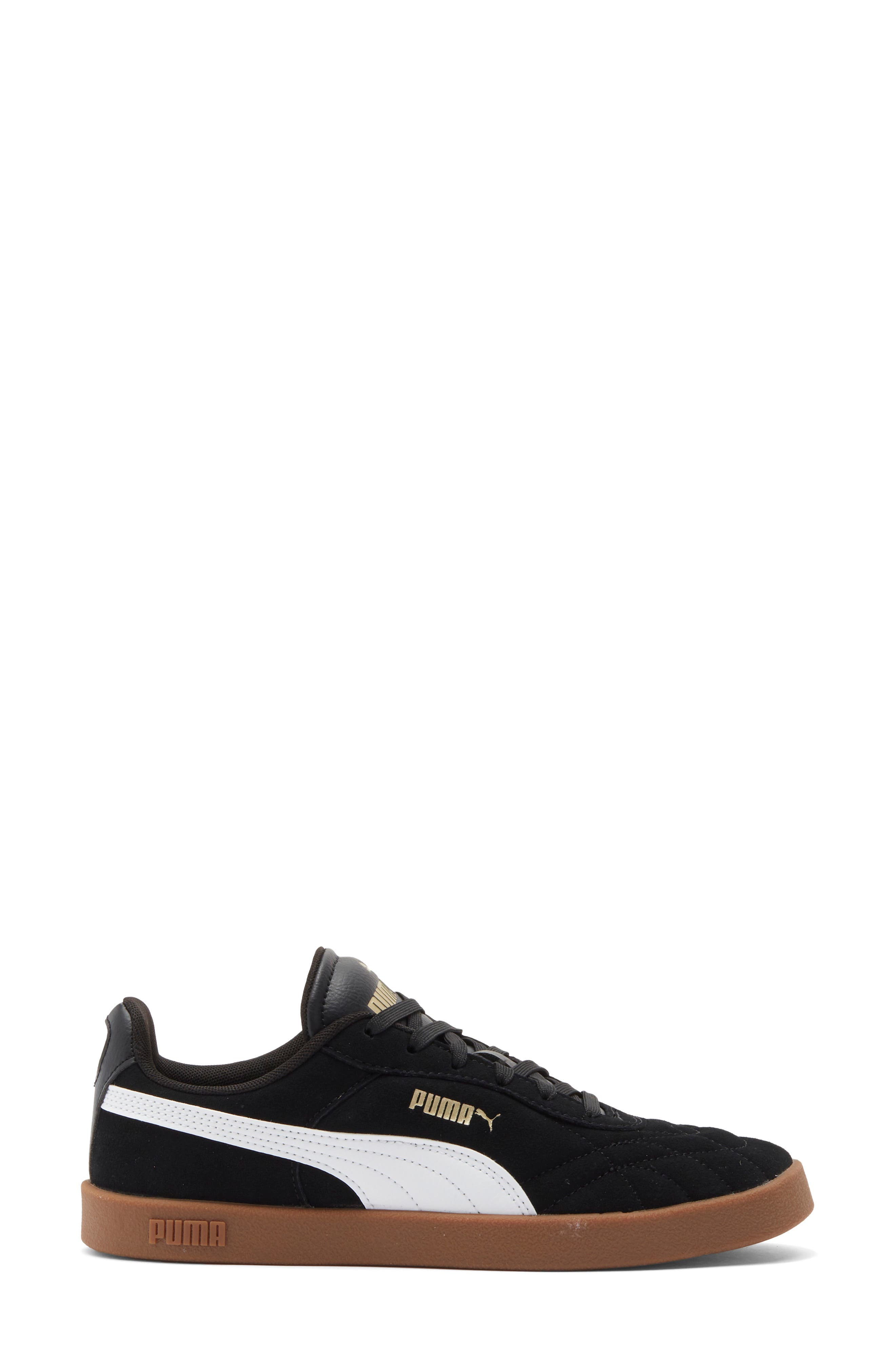 PUMA Club II Indoor Sneaker, Alternate, color, Puma Black/ Puma Gold/ Gum
