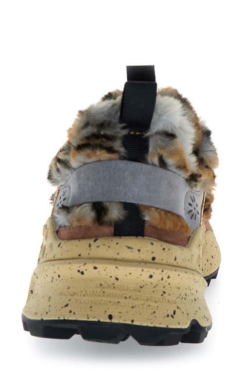 Flower Mountain Kotetsu Faux Shearling Sneaker In Multi