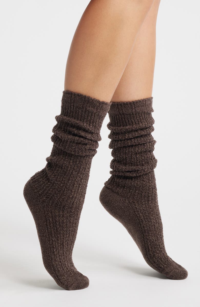 Free People Staple Slouch Socks, Main, color, Roasted Espresso