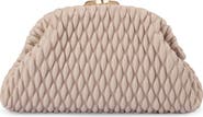Olga Berg Paige Textured Faux Leather Frame Clutch