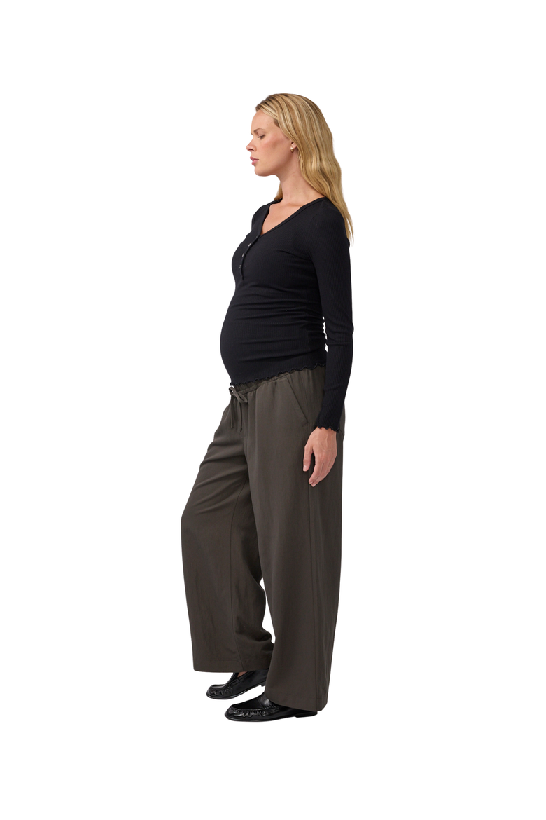 Over Belly Wide Leg Maternity Pant, Alternate, color, Black Olive