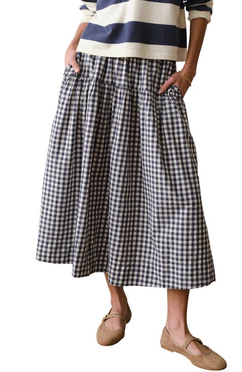 Gia Pima Cotton Gingham Skirt