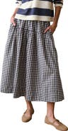 Marine Layer Gia Pima Cotton Gingham Skirt