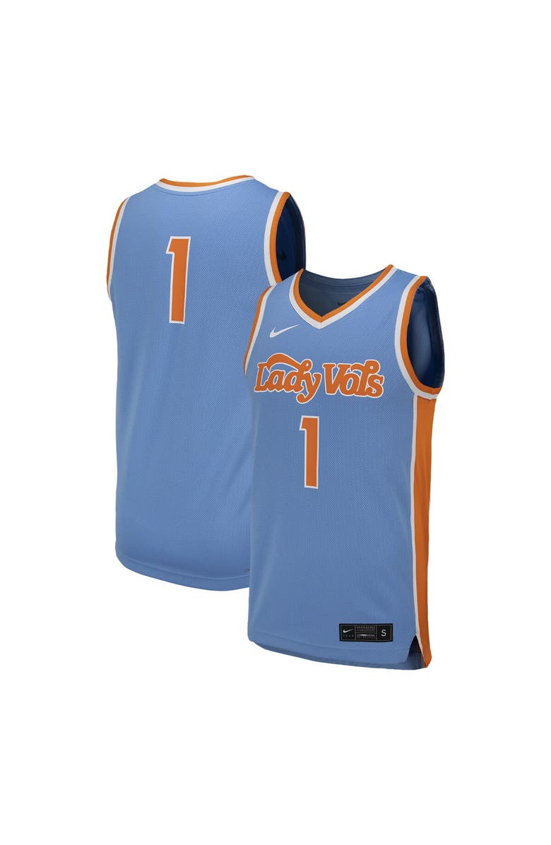 Nike Unisex Nike #1 Light Blue Tennessee Volunteers Team Replica Basketball Jersey, Main, color,