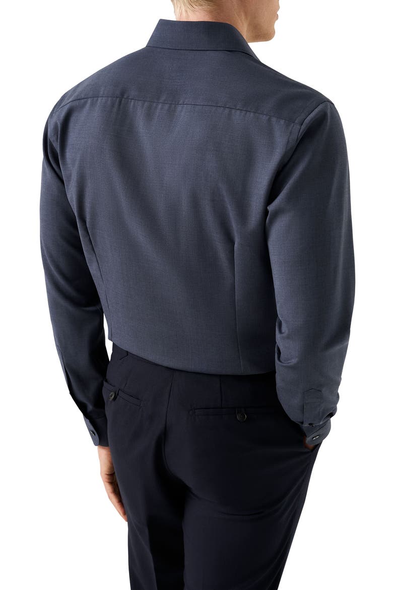 Slim Fit Wool Dress Shirt, Alternate, color, DARK BLUE