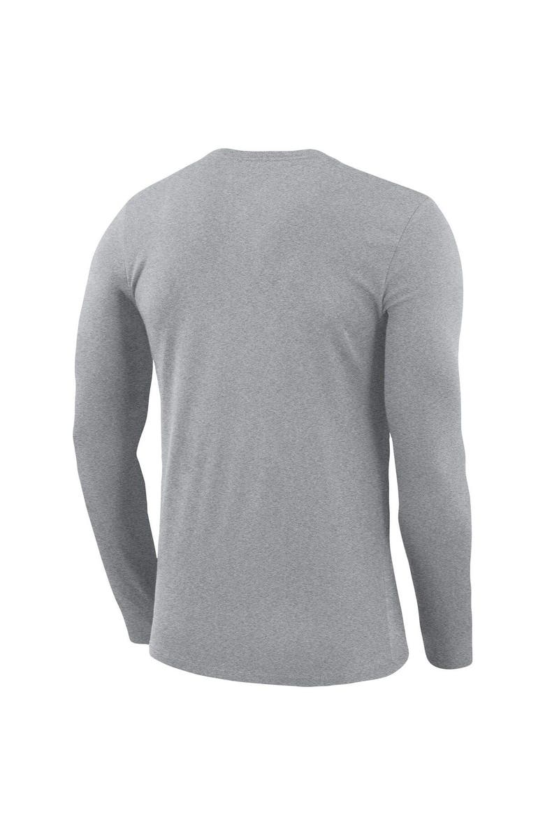Nike Men's Nike Heathered Gray Kentucky Wildcats School Logo Legend Performance Long Sleeve T-Shirt, Alternate, color,