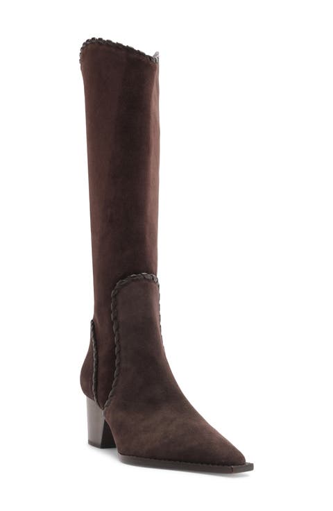 Victoria Knee High Saddle Boot (Women)