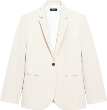 Theory✨Admiral Crepe Lindrayia B　ベージュ　00 Beige Admiral Crepe Angled Blazer | Theory