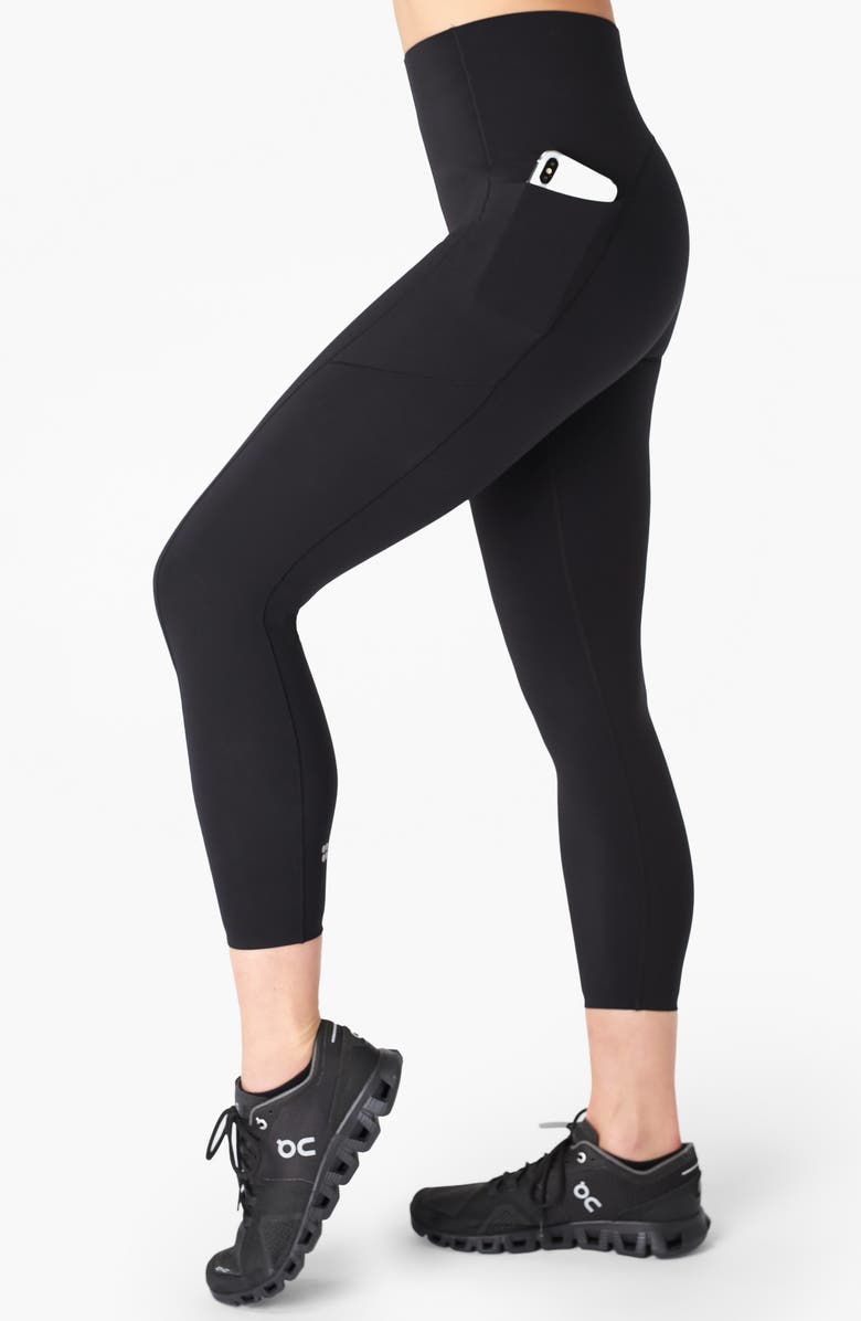 Sweaty Betty Power High Waist Pocket 7/8 Leggings, Alternate, color, Black