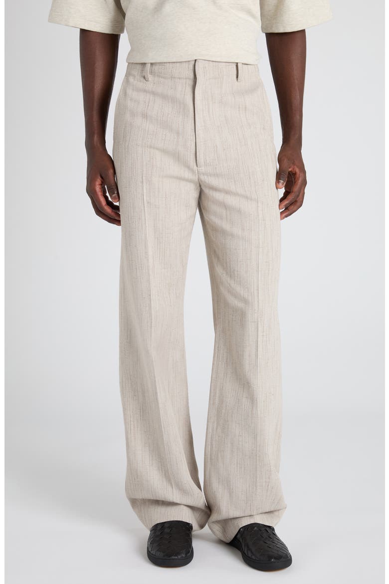 Textured Viscose Trousers, Main, color, 2674 GREY PUTTY