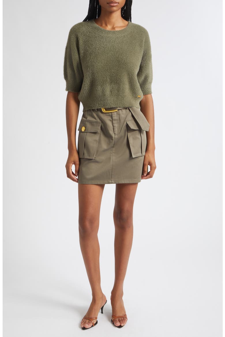 Guinevere Elbow Sleeve Sweater, Alternate, color, SMOKEY OLIVE