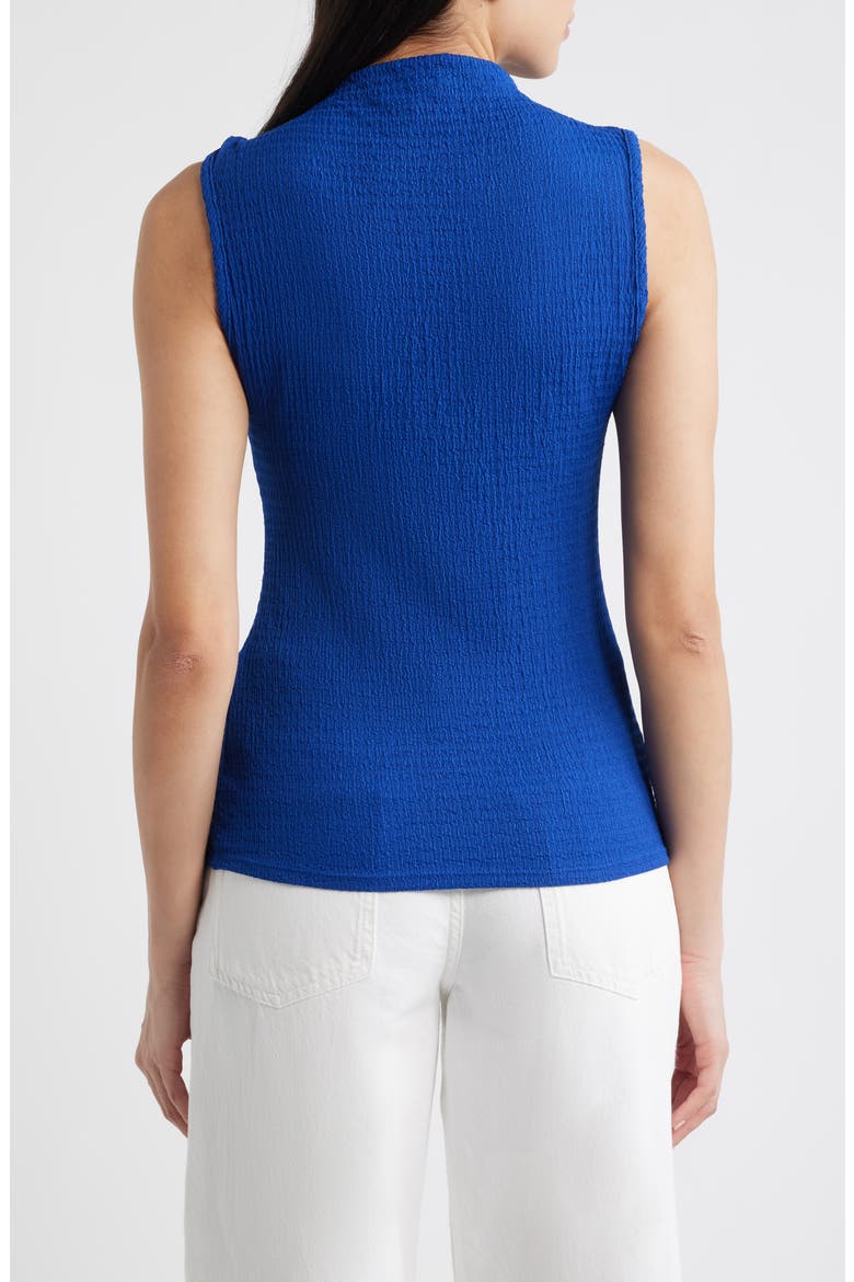 Side Twist Texture Sleeveless Top, Alternate, color, ROYAL