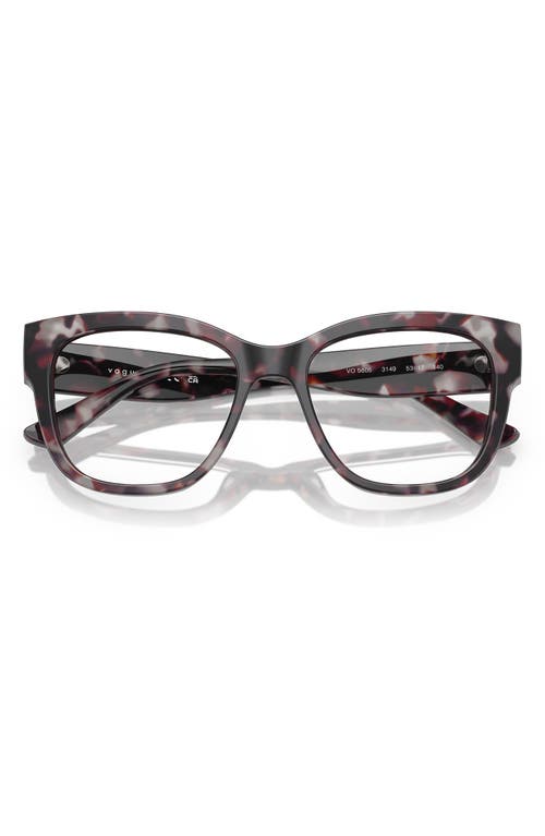 Vogue 53mm Square Optical Glasses In Grey Tort