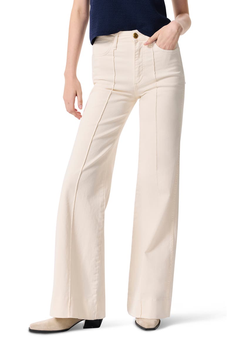 Skylar High Waist Seamed Wide Leg Jeans, Main, color, ECRU