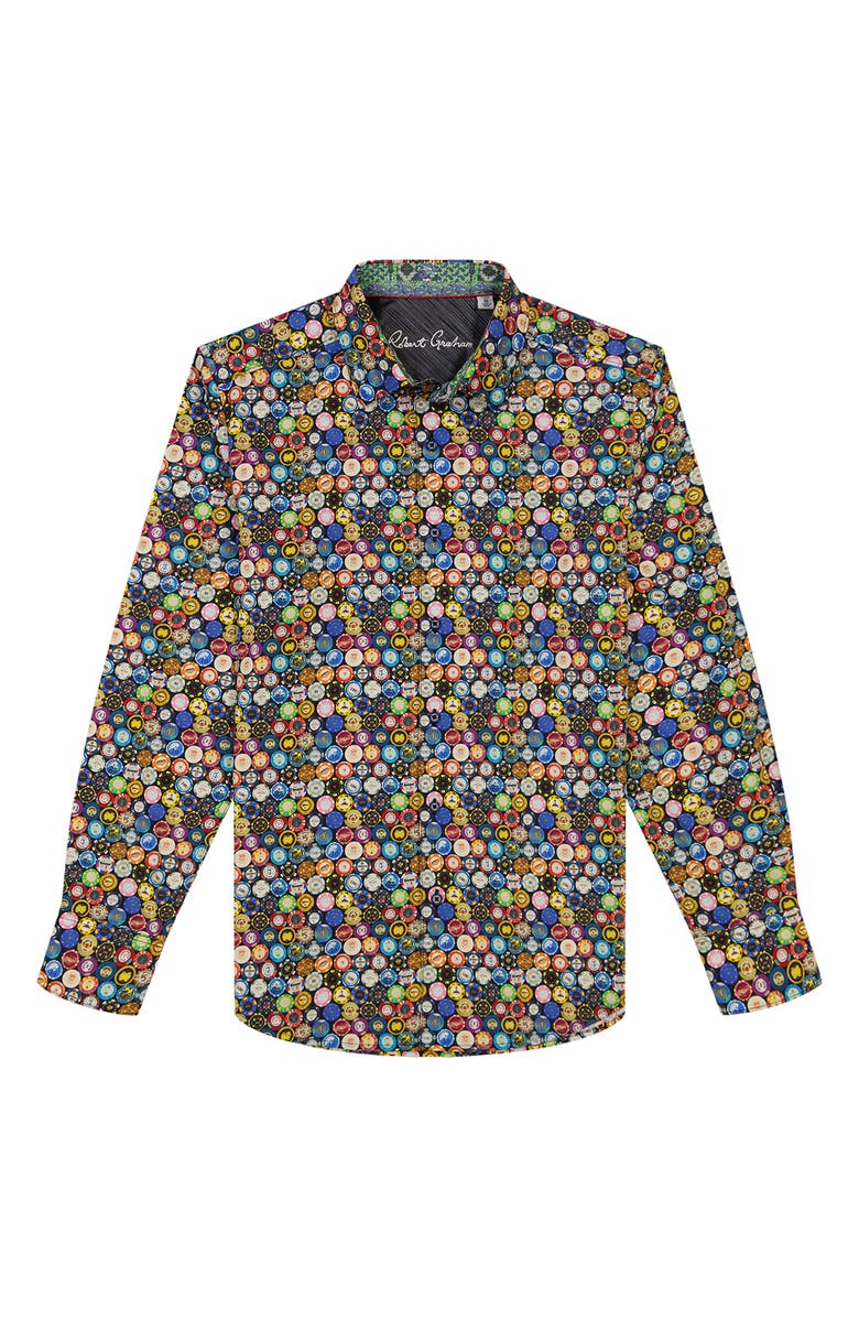 Robert Graham High Roller Button-Up Shirt, Alternate, color, 