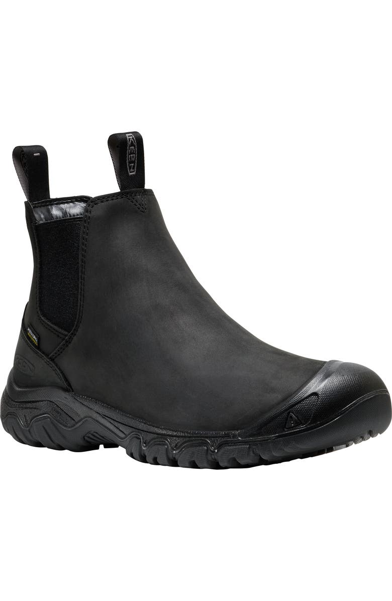 KEEN Anchorage IV Waterproof Chelsea Boot, Main, color, Black/ Black