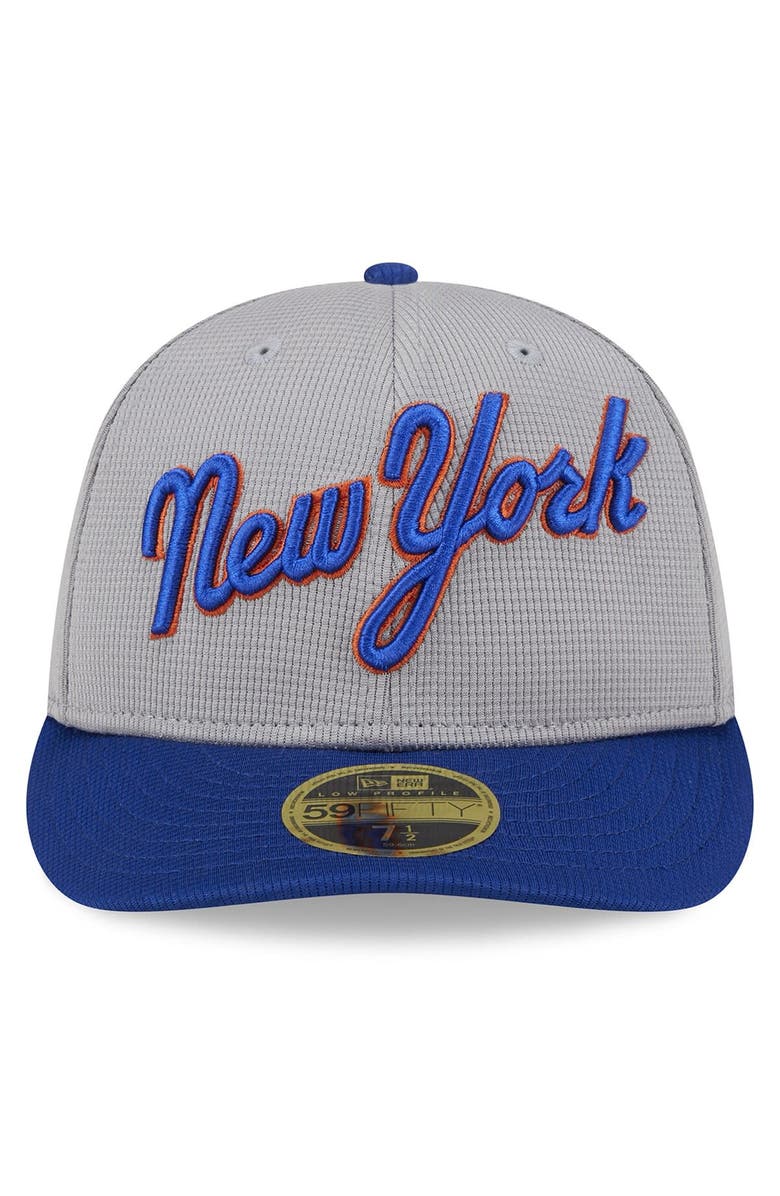 New Era Men's New Era  Gray New York Mets 2024 Batting Practice Low Profile 59FIFTY Fitted Hat, Alternate, color, 