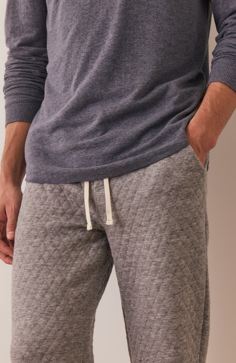 Marine Layer Corbet Quilted Joggers, Alternate, color, Grey Heather